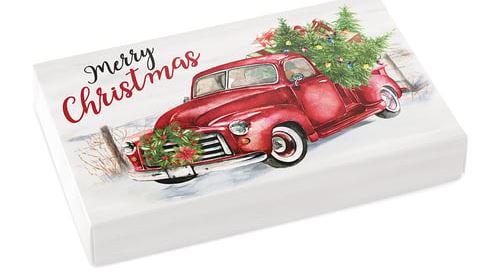 Classic Holiday Box-Red Truck: 8 or 12 Pieces