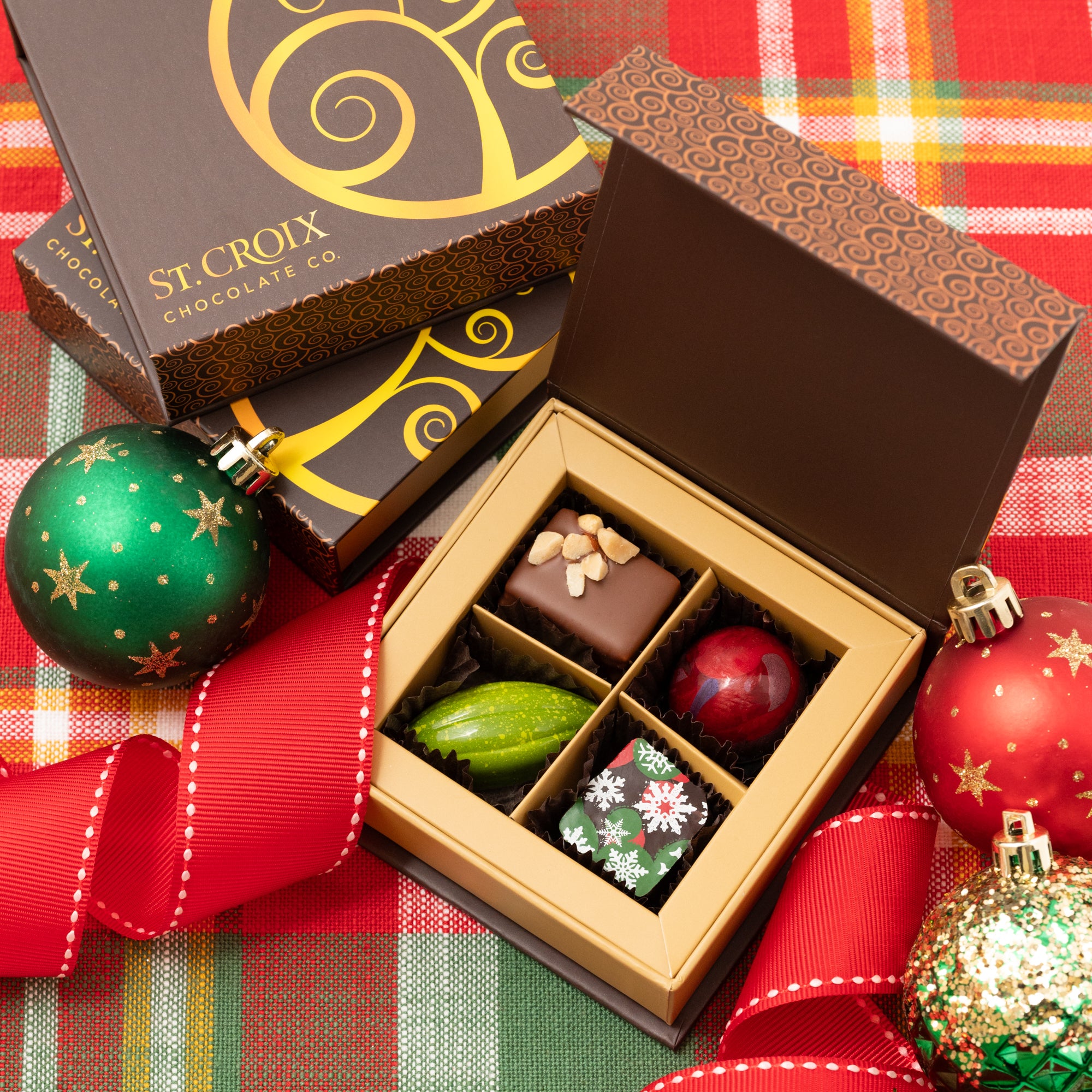 16-pc Box of Holiday Chocolates – St. Croix Chocolate Company